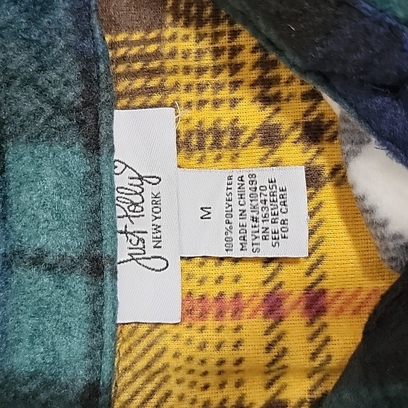 Just Polly Mixed Plaid Flannel Shirt - Picture 8 of 9